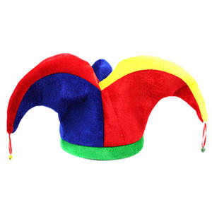 Chapeau de bouffon avec cloche, chapeau de <span class=keywords><strong>cirque</strong></span>, chapeau de bouffon coloré pour Halloween, fête, cosplay, costume de clown, accessoires de déguisement - Product Image 3