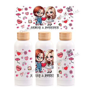 ملصق مطبوع بتقنية UV DTF لهالوين بتصميم <span class=keywords><strong>Happy</strong></span> Juice لتغليف أكواب ليبي سعة 16 أونصة والقوارير الفولاذية المقاومة للصدأ - Product Image 5