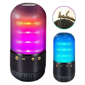 ลำโพงบลูทูธไร้สาย OEM ODM ST288 9 สี ไฟตกแต่ง Meteor Ambient Light พร้อมตะขอเกี่ยว กันน้ำ เสียงเบสหนักแน่น สำหรับใช้งานกลางแจ้ง - Product Image 1