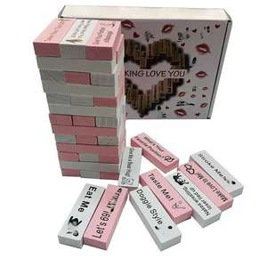 Juego de Bloques de Torre Apilables con Temática de Amor para el Día de San Valentín, Desafío de Torre de Equilibrio para Adultos, Juguetes Sexuales para Adultos, 48 Piezas - Product Image 6