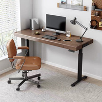 Bureau en bois à hauteur réglable pieds blancs bureau debout minimaliste Durable pour bureau à domicile avec tiroirs Ports USB modernes