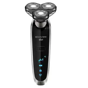 MRY LED-Anzeige 3-Kopf-Elektro-Rasierer Bart-Rasierer Elektroreschier-Trimmer multifunktionaler Rasierset wiederaufladbares Rasiergerät für Herren