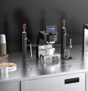 Cafetera Espresso Profesional Integrada 4 en 1, Semiautomática, de Alta Gama, con Extracción de Agua Caliente, para Uso Comercial - Product Image 3