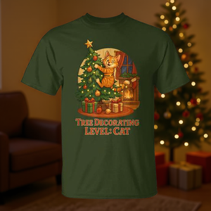 T-shirt vintage pour la décoration de l'arbre de Noël avec un chat - Product Image 3