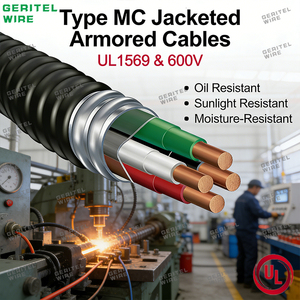 <span class=keywords><strong>Cable</strong></span> MC Armado de Aluminio THHN de 3 Conductores y 600V, con Aislamiento de PVC+Nylon, para Uso Industrial, en Oferta - Product Image 4