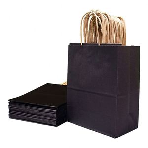 <b>Gift</b> Paper Bags with Handles Take Out Kraft Totes in Bulk for Boutiques <b>Small</b> Business Retail Stores Lightweight <b>Gift</b> Paper Bags - Product Image 1