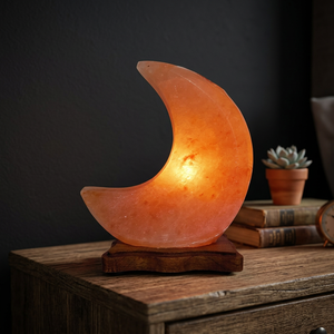 New Arrival 100% Natural Pink Pink Crystal Salt Lamp Rock Salt Cord Replacement With <b>dimmer</b> Switch Moon Shape Himalayan - Product Image 1