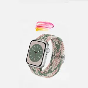 Bracelet à boucle tressée Nouvelle arrivée Bracelet de montre 38/40/41 42/44/45/49mm pour Apple Iwatch Montre intelligente personnalisable 49mm