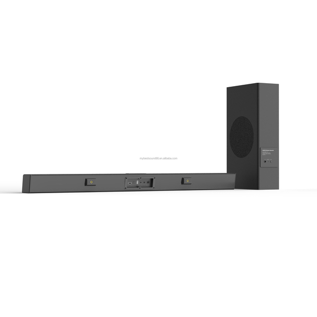 Hot Selling 2.1 Channel Home Theater Soundbar with Wireless Subwoofer Leading Factory Plastic Music Speaker
