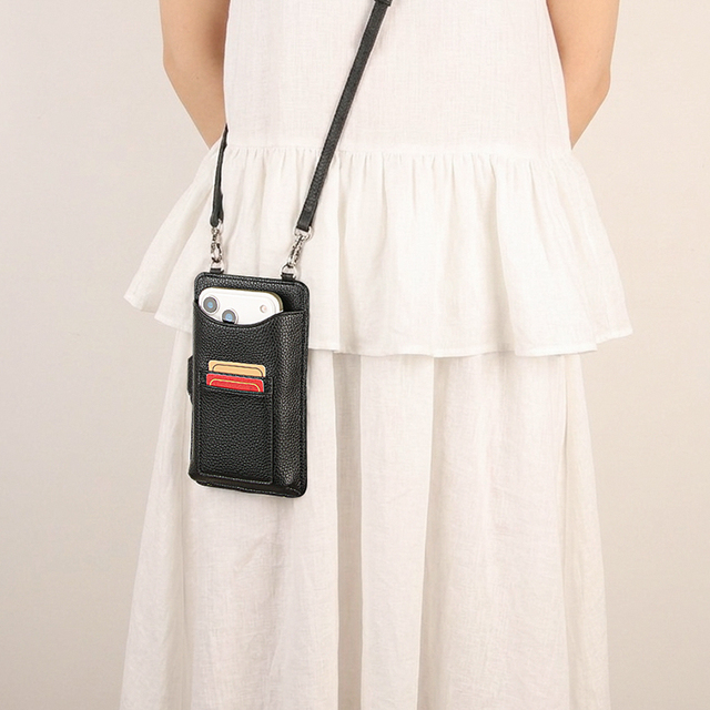 High Quality Microfiber Leather Smartphone Bag for Women Crossbody Phone Pouch with Chain Strap