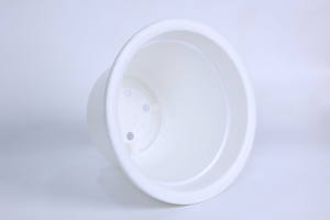 Pot de fleurs en plastique PP blanc en gros avec rebord large et trou de drainage, pot de fleurs léger et durable pour l'intérieur, taille A250 - Product Image 3