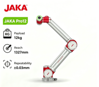 Robot Kolaboratif 6 Axis Presisi Tinggi JAKA Pro 12, Lengan Robot Industri Tugas Berat 12kg untuk Pengelasan dan Penanganan Otomatis