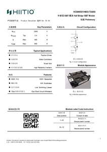 Módulo de Potencia IGBT de Alto Voltaje HCGM450X1HM33 6500V 3300V 450A para Transporte Ferroviario - Product Image 5