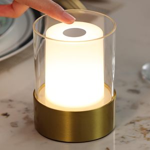 Đồng nhỏ Led Pin hoạt động bảng đèn Bộ 2 không dây có thể sạc lại <span class=keywords><strong>Mini</strong></span> đêm Đèn không thấm nước ngoài trời Đèn bàn - Product Image 1