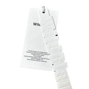 Cao cấp quần áo giá <span class=keywords><strong>tag</strong></span> dày có thể ghi bông nghệ thuật giấy <span class=keywords><strong>tag</strong></span> biểu tượng tùy chỉnh in ấn Nhãn thông tin sản phẩm các tông - Product Image 6