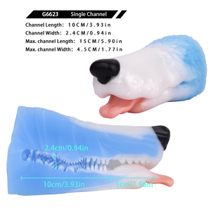 G6623 Masturbateur masculin en silicone pour chiot Série <span class=keywords><strong>Fantasy</strong></span> Meilleur vendeur Textures internes Amélioration de la sensation Masturbateur à main - Product Image 6