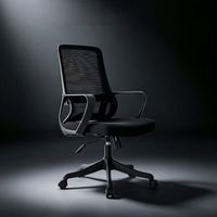 Chaise de bureau pivotante à hauteur réglable, chaise de bureau ergonomique en maille respirante pour le personnel