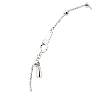 Understated Gloss White Pt950 Mini Wristlet Smooth Single Links Daily Unisex Delicate <b>Stack</b> Platinum Wrist Trinket Gift - Product Image 3