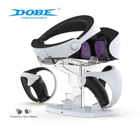 Support de charge pour casque et manettes PS5 VR DOBE, station de charge magnétique double manette avec indicateur LED de charge rapide
