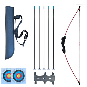 20 Lbs rouge pour enfants, <span class=keywords><strong>arc</strong></span> droit et <span class=keywords><strong>ventouse</strong></span>, ensemble de flèches, jouets d'entraînement au tir pour enfants <span class=keywords><strong>avec</strong></span> conceptions de sécurité - Product Image 1