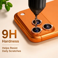 Protection d'objectif d'appareil photo en verre trempé de qualité diamant AAA, dureté 9H, ultra-mince, anti-rayures pour téléphone portable 18 17 Pro Max