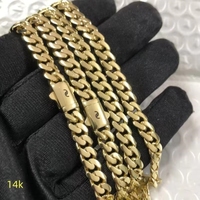 Chaîne cubaine Monaco étanche en or 14 carats, ensemble de bijoux nouveau style Miami 6 mm avec fermoir en S pour femmes et hommes