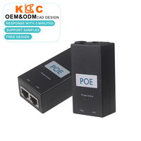 Injecteur Poe de bureau 24V 1A 48V 0.5A Injecteur Poe IEEE 802.3 Af/at pour caméra IP