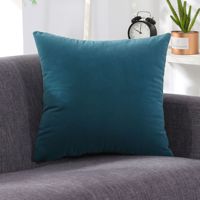 Housse de coussin décorative en velours, nouveau Style moderne, couleur unie,, vente en gros