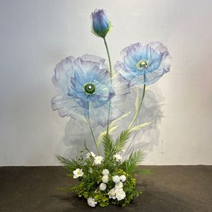 Fleurs artificielles en soie pour décoration de scène de mariage, accessoires de scène, présentoirs floraux artificiels, aménagement de vitrine - Product Image 1