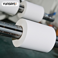 Autocollant en vinyle PP brillant 100 microns résistant au froid, activé par l'eau, adhésif acrylique pour jet d'encre, 210 mm * 50 m