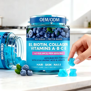 Produits de beauté de haute qualité personnalisables, gommes à la biotine avec collagène, multivitamines pour l'éclat de la peau, la force des cheveux, la santé des ongles - Product Image 2