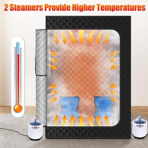 Sauna vapeur portable pleine grandeur pour usage domestique, boîte de spa vapeur personnelle avec chaise pour la détoxification et la perte de poids - Product Image 2