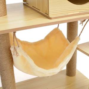 Casa Ecológica de Lujo para Mascotas, Fácil de Montar, Duradera, de Madera, con Hamaca para Gatos Grandes - Product Image 6