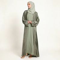 Ensemble Abaya Sage pour femmes, 4 pièces, vêtements modestes, vêtements islamiques