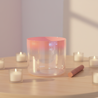 Fournisseur de bols chantants en cristal rose clair, quartz pur, instrument de thérapie sonore, guérison sonore pour la méditation spirituelle