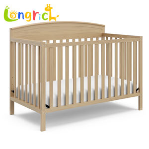 Lit bébé convertible 5-en-1 en bois massif de haute qualité avec <span class=keywords><strong>table</strong></span> <span class=keywords><strong>à</strong></span> <span class=keywords><strong>langer</strong></span> et ensemble de literie pour nouveau-nés, enfants et jeunes enfants - Product Image 1