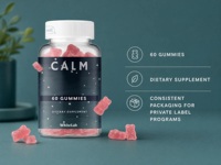 Gummies Calm au Magnésium, Vitamine B6, Calcium et Poudre de Camomille Romaine – Complément Alimentaire – 60 Unités – OEM ODM