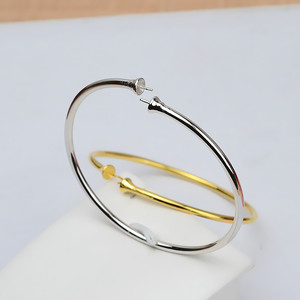 Pulsera y Anillo de Plata S925 Hechos a Mano para Mujer, Accesorios DIY Gruesos y Atrevidos con Doble Perla de 6mm - Product Image 1