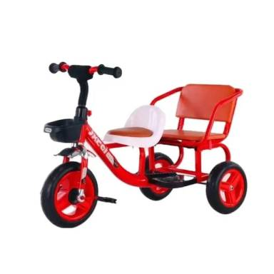 New Faction Wholesale Children Tricycle With Two Seat Baby Twin Tricycle  Baby Tricycles for Sale|