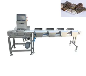 Otomatik ağırlık sınıflandırıcı deniz ürünleri dondurulmuş balık denizhıyarı istakoz Abalone meyve kutusu sınıflandırma sıralama makinesi çin'de yapılan
