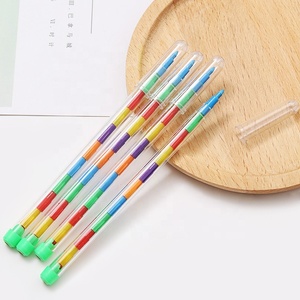 Crayones de Colores Desmontables y Apilables de Plástico <span class=keywords><strong>para</strong></span> Niños, 10 en 1, 10 Colores, Embalaje Suelto, Logotipo Personalizado <span class=keywords><strong>para</strong></span> Pintar - Product Image 3