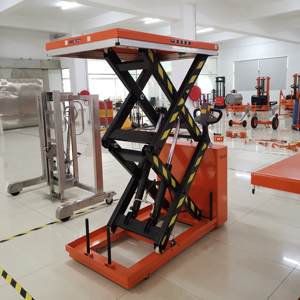 1000kg Heavy-Duty hoàn toàn Powered Pin <span class=keywords><strong>Scissor</strong></span> Lift bảng Bàn xoay thủy lực Lift 4 xoay với sàn khóa push <span class=keywords><strong>button</strong></span> 600 mét - Product Image 2