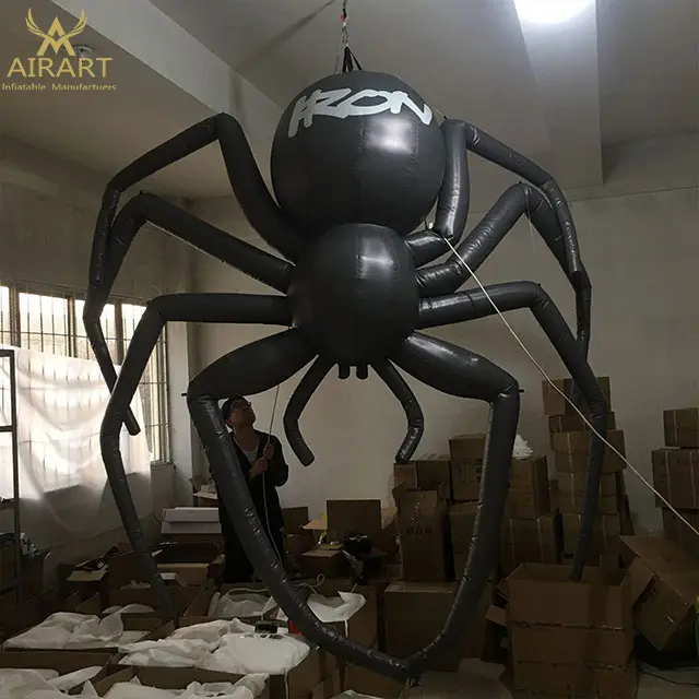 Caliente gigante de Halloween colgando inflable araña viuda negra animal globo