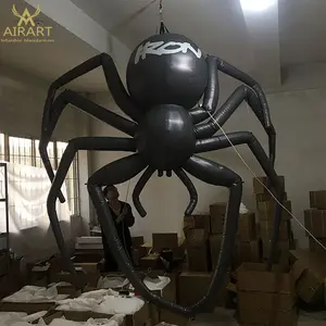 Hot Giant Halloween hanging gonfiabile black widow spider animal balloon