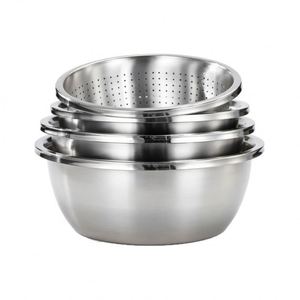 Grand bac de lavage et d'assaisonnement en acier inoxydable, multi-usages pour légumes, batteur à œufs, pétrin et préparation du riz en cuisine - Product Image 1