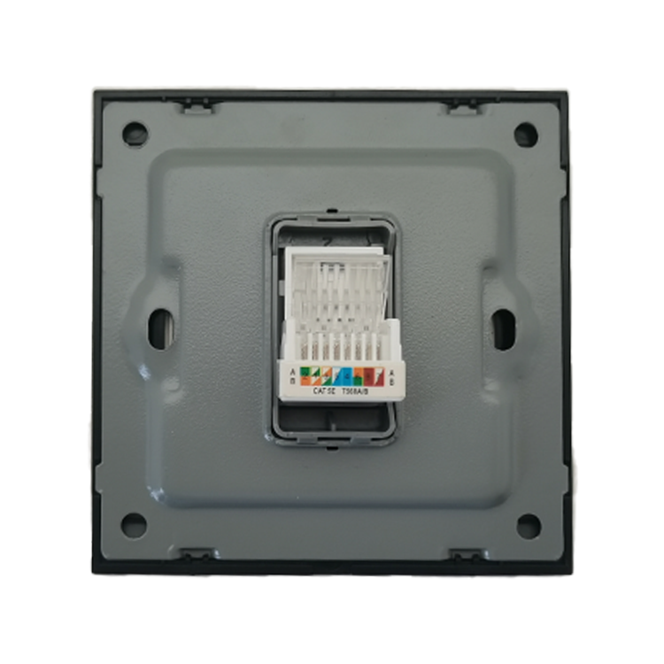VNX Wholesale Selling UK Standard 250V One Gang RJ45 Computer Internet Wall Socket PC Wire Drawing Standard Grounding for Home