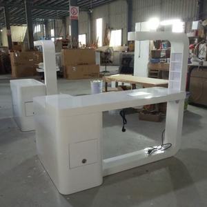 Mesa de Manicura Moderna y Sencilla de Lujo para Salón de Belleza, Escritorio con Secador, Estación de Manicura Rosa con Características de Lujo - Product Image 6