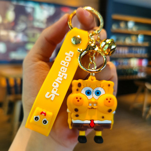 Llavero de Anime, Llavero de Goma de <span class=keywords><strong>Bob</strong></span> <span class=keywords><strong>Esponja</strong></span> con Estrella Grande, Accesorios para <span class=keywords><strong>Coche</strong></span> y Mochila, Pequeño Regalo Exquisito - Product Image 6