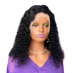 Parrucca <span class=keywords><strong>in</strong></span> Capelli Umani Vergini Ricci Crespi 13x4 con Pizzo Svizzero, Densità 200, Pre-Plucked con Baby Hair, 16 Pollici, 230g, Durata <span class=keywords><strong>Anno</strong></span> e Mezzo - Product Image 4