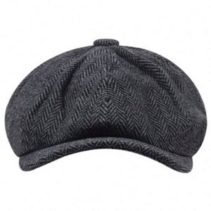 Casquette Gavroche Homme 8 Panneaux Tendance à Motif Chevrons – Vente en Gros à Prix Abordable - Product Image 5